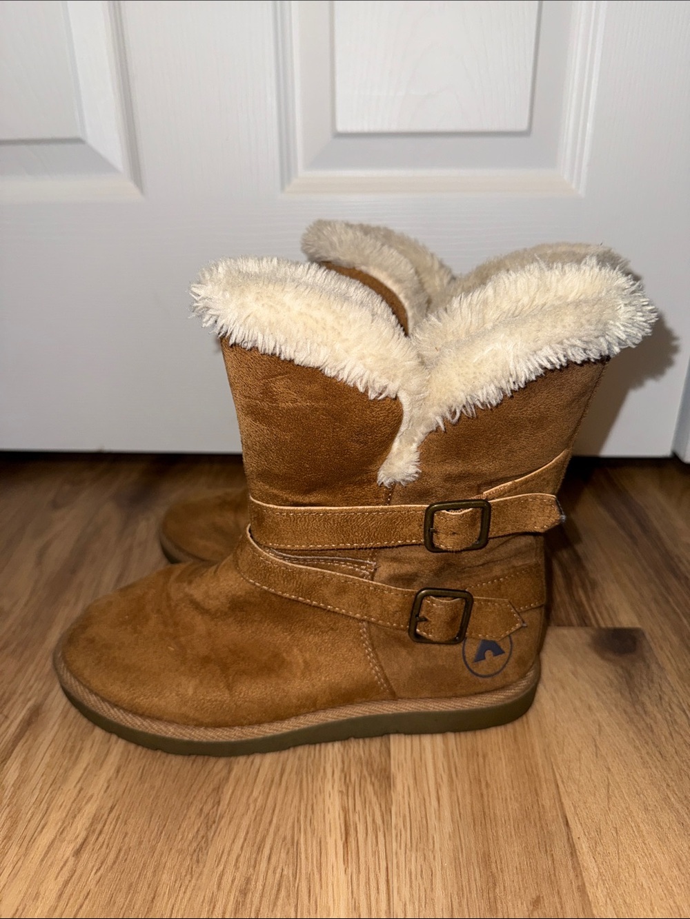 Airwalk Brown Suede Faux-Fur Ankle Boots